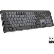 Logitech MX Mechanical Wireless Illuminated Performance Keyboard, Linear Switches, Backlit Keys, Bluetooth, USB-C, macOS, Windows, Linux, iOS, Android, Graphite